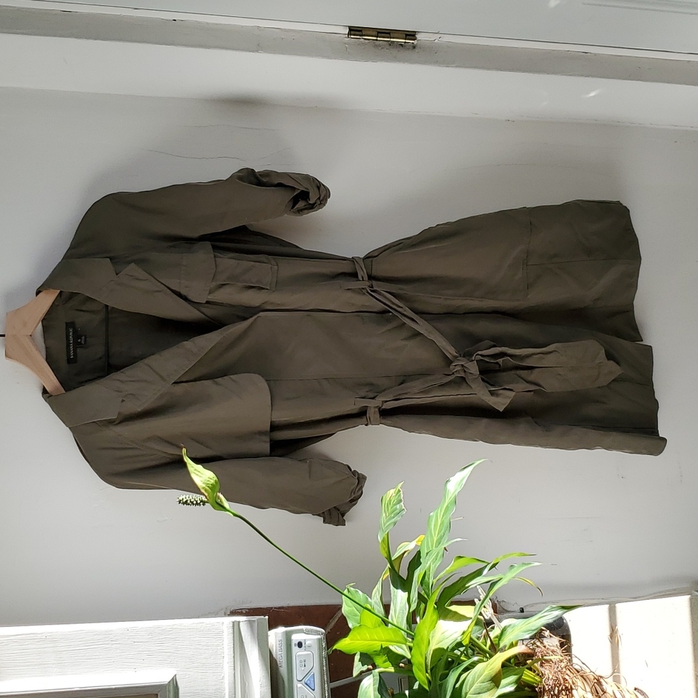 Banana Republic Army Olive Green Trench Dress